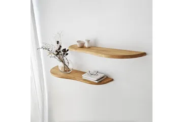 Wavy Vegghylle 100 cm - Eik - Oppbevaring - Hylle - Vegghylle