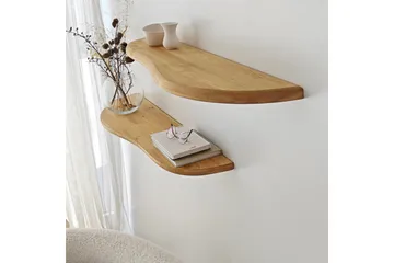 Wavy Vegghylle 100 cm - Eik - Oppbevaring - Hylle - Vegghylle