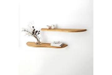 Wavy Vegghylle 100 cm - Eik - Oppbevaring - Hylle - Vegghylle