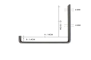 Wayte Vegghylle 60 cm i Tre med Metallstativ Svart/Eik - Svart / Eik - Oppbevaring - Hylle - Vegghylle