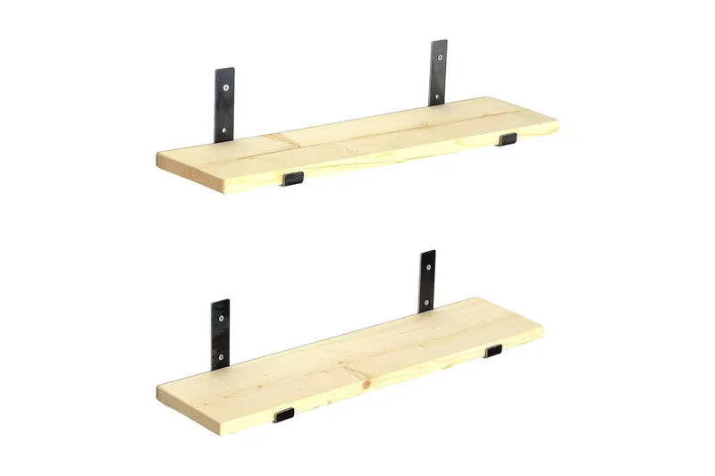 Wayte Vegghylle 60 cm i Tre med Metallstativ Svart/Eik, Svart / Eik