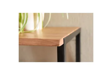 Vegghylle Wohnling Vegghengt knaggrekke i metall med massivt tre 80 cm industriell - Oppbevaring - Hylle - Hattehylle