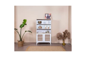 Velin Bokhylle 90 cm - Hvit/Lysfarget tre - Oppbevaring - Hylle - Bokhylle