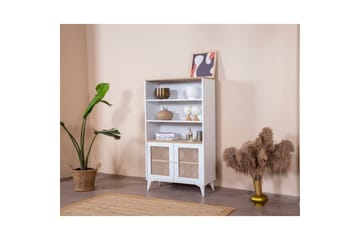 Velin Bokhylle 90 cm - Hvit/Lysfarget tre - Oppbevaring - Hylle - Bokhylle