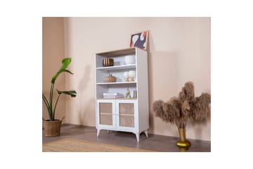 Velin Bokhylle 90 cm - Hvit/Lysfarget tre - Oppbevaring - Hylle - Bokhylle