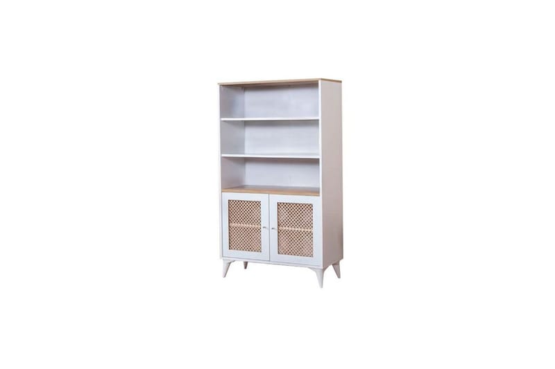 Velin Bokhylle 90 cm - Hvit/Lysfarget tre - Oppbevaring - Hylle - Bokhylle