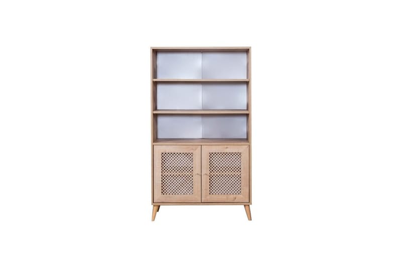 Velin Bokhylle 90 cm - Hvit/Lysfarget tre - Oppbevaring - Hylle - Bokhylle