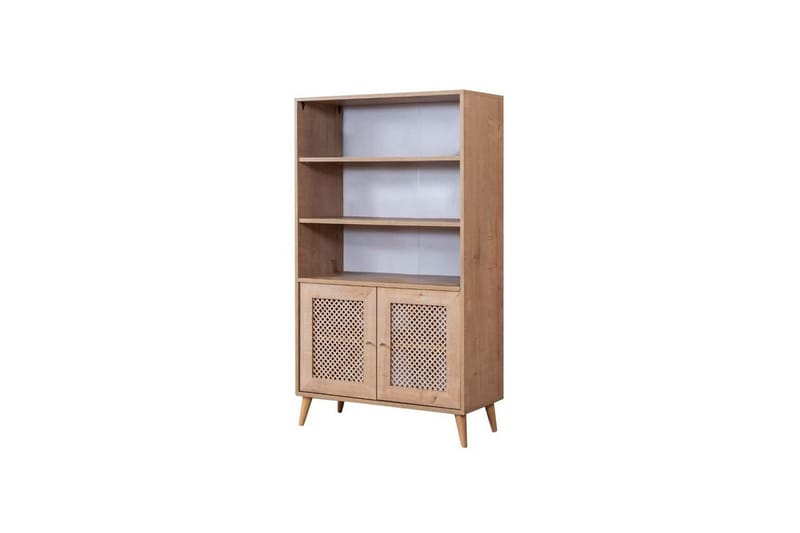 Velin Bokhylle 90 cm - Hvit/Lysfarget tre - Oppbevaring - Hylle - Bokhylle