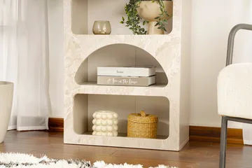 Wenus Bokhylle 60 cm - Travertin/Sandstein - Oppbevaring - Hylle - Bokhylle