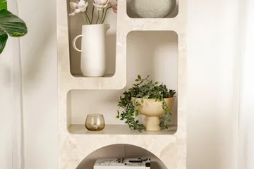 Wenus Bokhylle 60 cm - Travertin/Sandstein - Oppbevaring - Hylle - Bokhylle