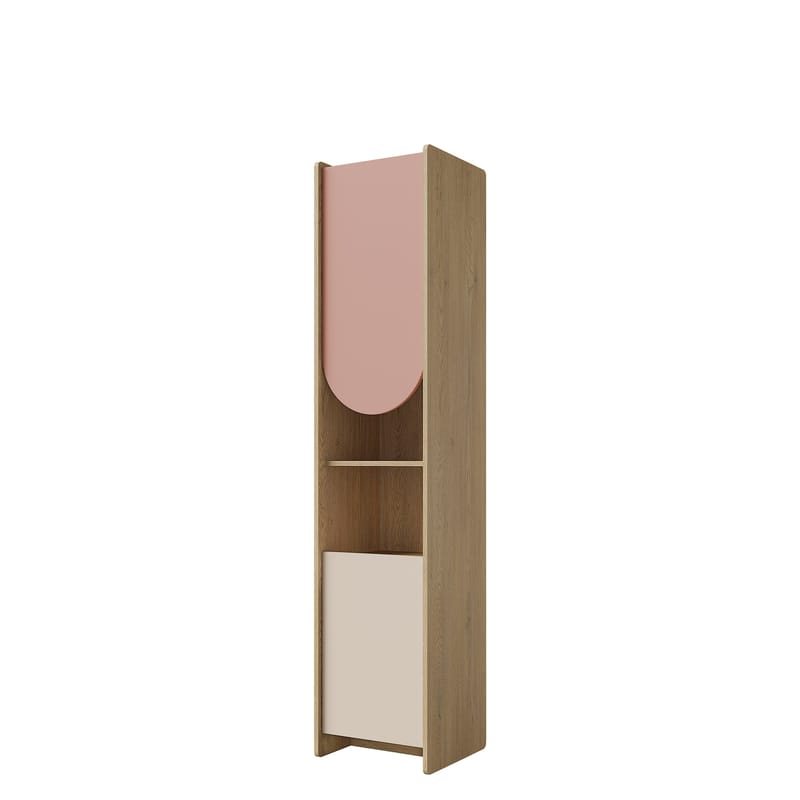 Zarek bokhylle 44x198 cm - brun, rosa, beige - Oppbevaring - Hylle - Bokhylle