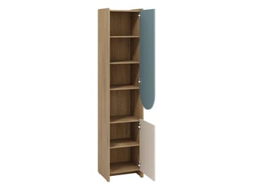Zarek bokhylle 44x198 cm - brun, rosa, beige - Oppbevaring - Hylle - Bokhylle