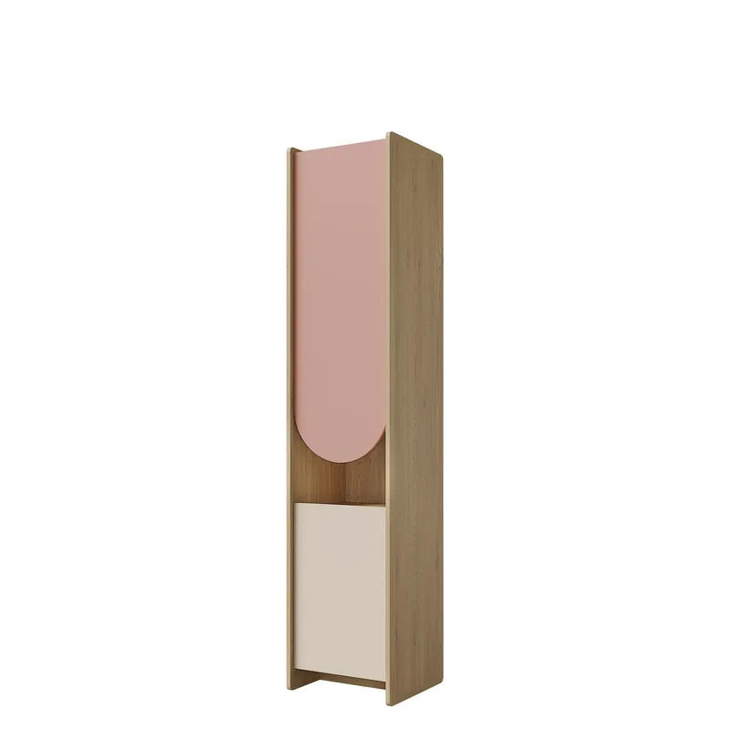 Zarek bokhylle 44x198 cm - brun, rosa, beige - Oppbevaring - Hylle - Bokhylle