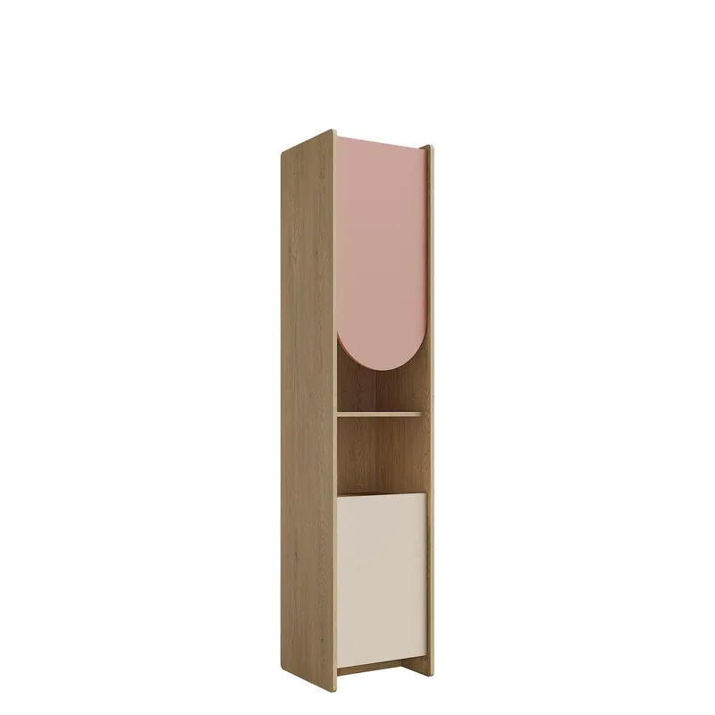 Zarek bokhylle 44x198 cm - brun, rosa, beige - Oppbevaring - Hylle - Bokhylle