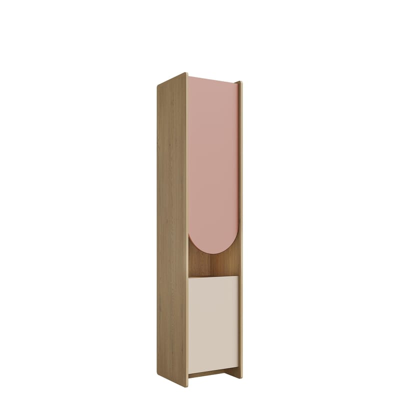 Zarek bokhylle 44x198 cm - brun, rosa, beige - Oppbevaring - Hylle - Bokhylle