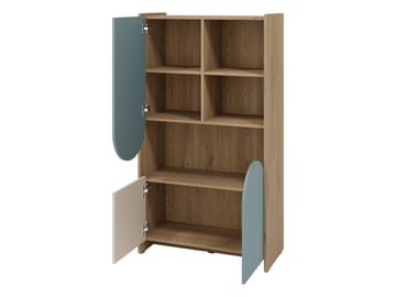 Zarek bokhylle 84x151 cm - brun, rosa, beige - Oppbevaring - Hylle - Bokhylle