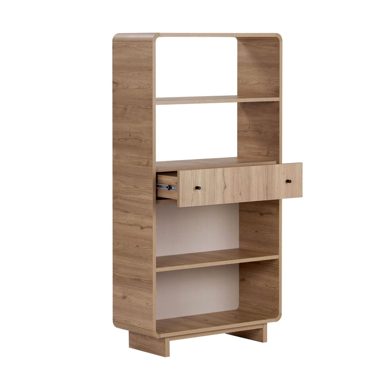 Zavio Bokhylle 78x153x34 cm - Eik - Oppbevaring - Hylle - Bokhylle