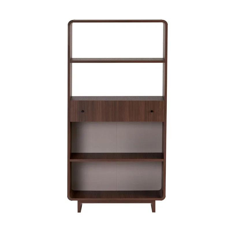Zavio Bokhylle 78x153x34 cm - Valnøtt - Oppbevaring - Hylle - Bokhylle