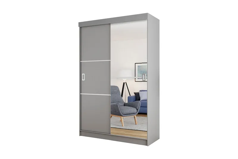 Isolaz Garderobe med Speil LED-belysning RGB, Antrasitt