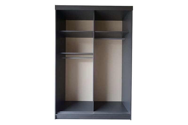 Isolaz Garderobeskap Med Speil 138x205 cm - Hvit/Grå - Oppbevaring - Garderober & garderobesystem