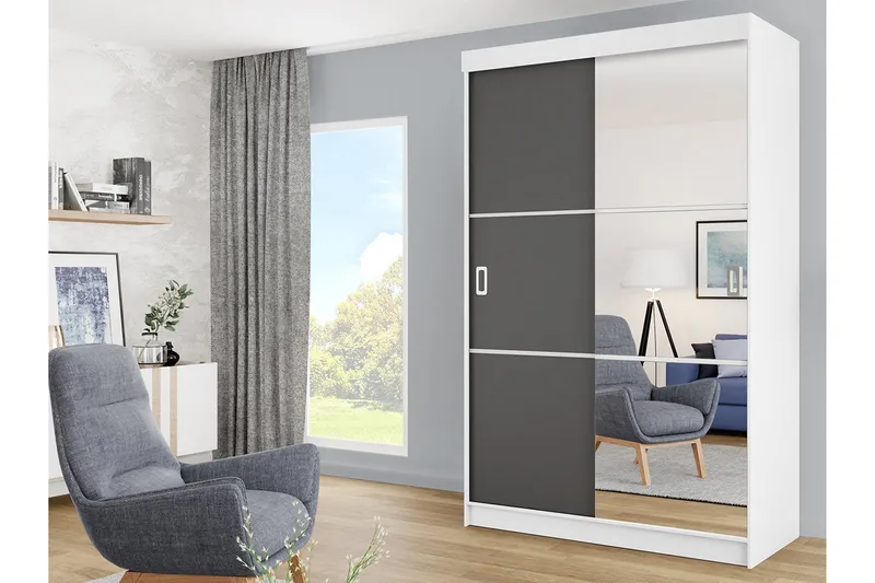 Isolaz Garderobeskap Med Speil 138x205 cm - Oppbevaring - Garderober & garderobesystem