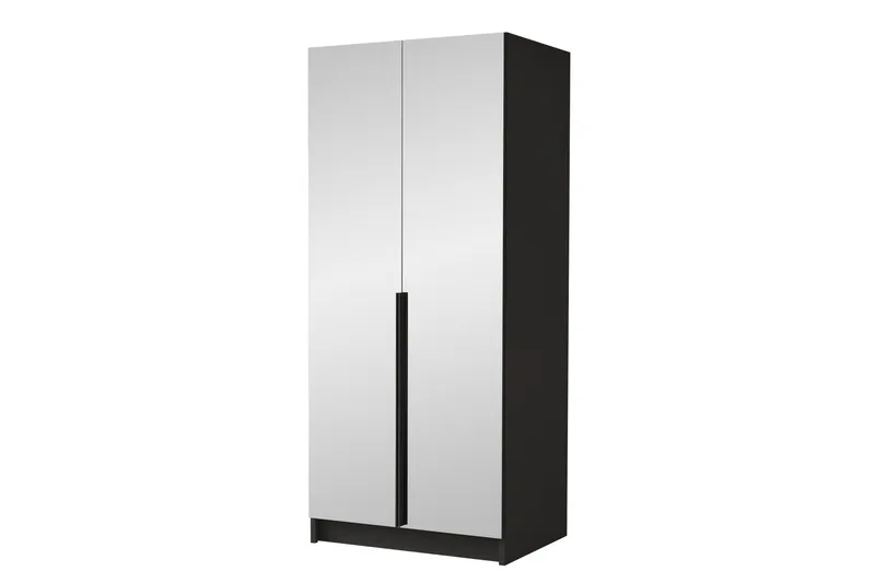Julissa Garderob med Speil 100 cm, Svart