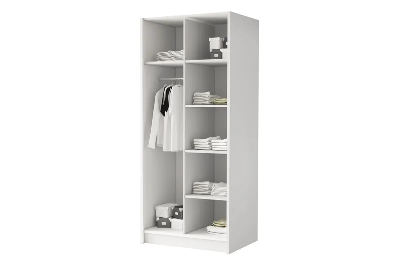 Julissa Garderobe med Speil 100 cm - Kashmir/Svart - Oppbevaring - Garderober & garderobesystem