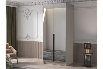 Julissa Garderobe med Speil 100 cm - Kashmir/Svart - Oppbevaring - Garderober & garderobesystem