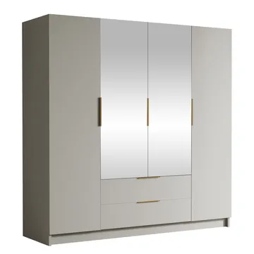 Kelros Garderobeskapeskap med speil 200x216 cm