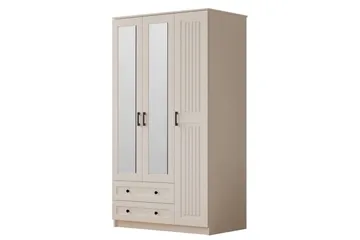 Kesra Garderobesskåp 105x184 cm - Matt Hvit - Oppbevaring - Garderober & garderobesystem