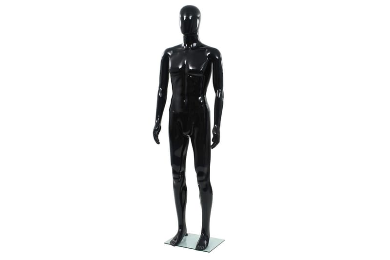 Full-body mannlig utstillingsdukke m. glass base 185cm - Herrebetjent