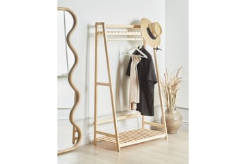 Klädhängare Beliani Baker Light colored wood - Oppbevaring - Kles oppbevaring - Kleshengere & knaggrekker - Klestativ