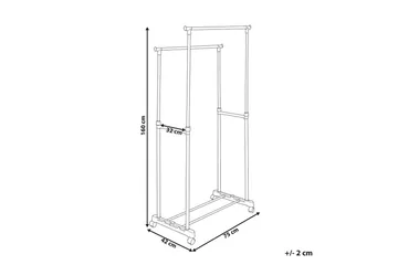 Klädhängare Beliani Gilmer Black||Silver - Oppbevaring - Kles oppbevaring - Kleshengere & knaggrekker - Klestativ
