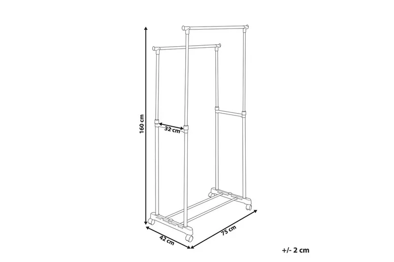 Klädhängare Beliani Gilmer Black||Silver - Oppbevaring - Kles oppbevaring - Kleshengere & knaggrekker - Klestativ
