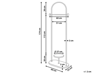 Klädhängare Beliani Hardin Black - Oppbevaring - Kles oppbevaring - Kleshengere & knaggrekker - Klestativ