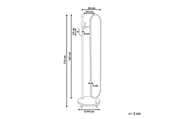 Klädhängare med spegel Beliani Lorena GOLD||White - Oppbevaring - Kles oppbevaring - Kleshengere & knaggrekker - Klestativ