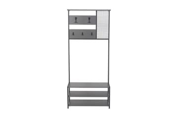 Klesskap Lindome 78 cm - Grå/Svart - Oppbevaring - Kles oppbevaring - Kleshengere & knaggrekker - Klestativ