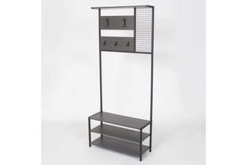 Klesskap Lindome 78 cm - Grå/Svart - Oppbevaring - Kles oppbevaring - Kleshengere & knaggrekker - Klestativ