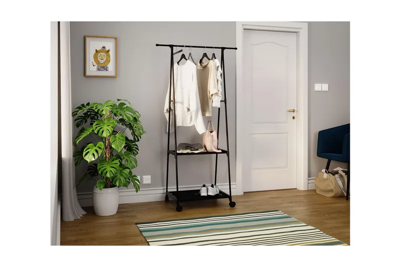 Klesstativ 85 cm - Svart - Oppbevaring - Kles oppbevaring - Kleshengere & knaggrekker - Klestativ