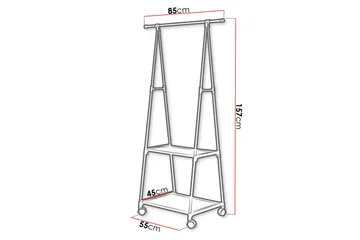 Klesstativ 85 cm - Svart - Oppbevaring - Kles oppbevaring - Kleshengere & knaggrekker - Klestativ