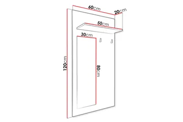 Cheshunt Kleshenger - Hvit/Eik - Oppbevaring - Kles oppbevaring - Kleshengere & knaggrekker - Knagger