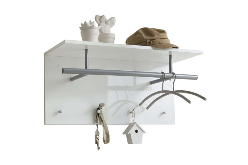 FMD Veggmontert knaggrekke 72x29,3x34,5 cm hvit - - Knagger FMD Veggmontert knaggrekke 72x29,3x34,5 cm hvit - - Knagger