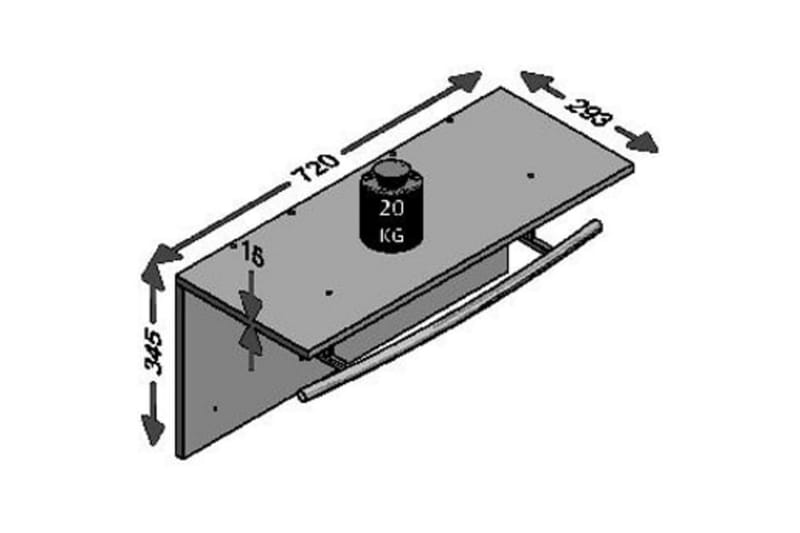 FMD Veggmontert knaggrekke 72x29,3x34,5 cm hvit -   - Knagger