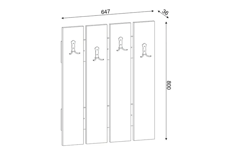 Furny Home Kleshengere til Gang - Oppbevaring - Kles oppbevaring - Kleshengere & knaggrekker - Knagger