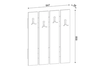 Furny Home Kleshengere til Gang - Oppbevaring - Kles oppbevaring - Kleshengere & knaggrekker - Knagger