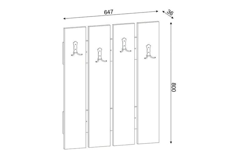 Furny Home Kleshengere til Gang - Oppbevaring - Kles oppbevaring - Kleshengere & knaggrekker - Knagger