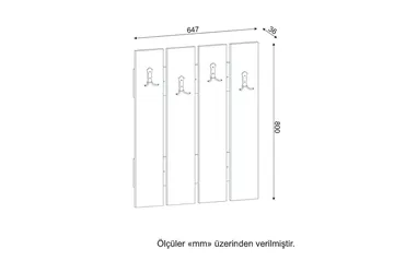 Furny Home Kleshengere til Gang - Oppbevaring - Kles oppbevaring - Kleshengere & knaggrekker - Knagger
