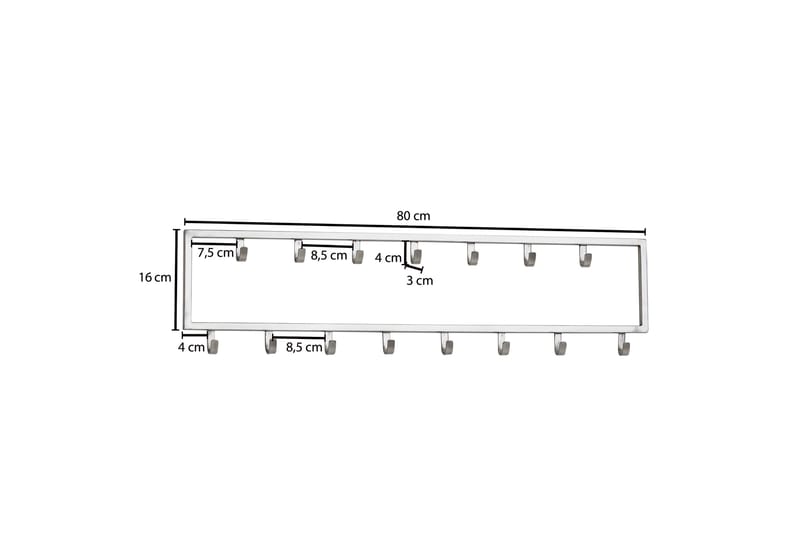 Kleskrok Mexus 80 cm - Sølv - Oppbevaring - Kles oppbevaring - Kleshengere & knaggrekker - Knagger