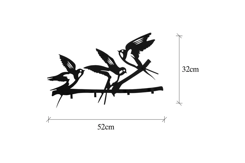 Salcuta Kleskroker 52x32 cm - Svart - Oppbevaring - Kles oppbevaring - Kleshengere & knaggrekker - Knagger