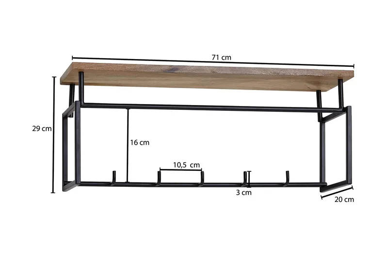Seddik Kleskrok 71 cm - Brun - Oppbevaring - Kles oppbevaring - Kleshengere & knaggrekker - Knagger